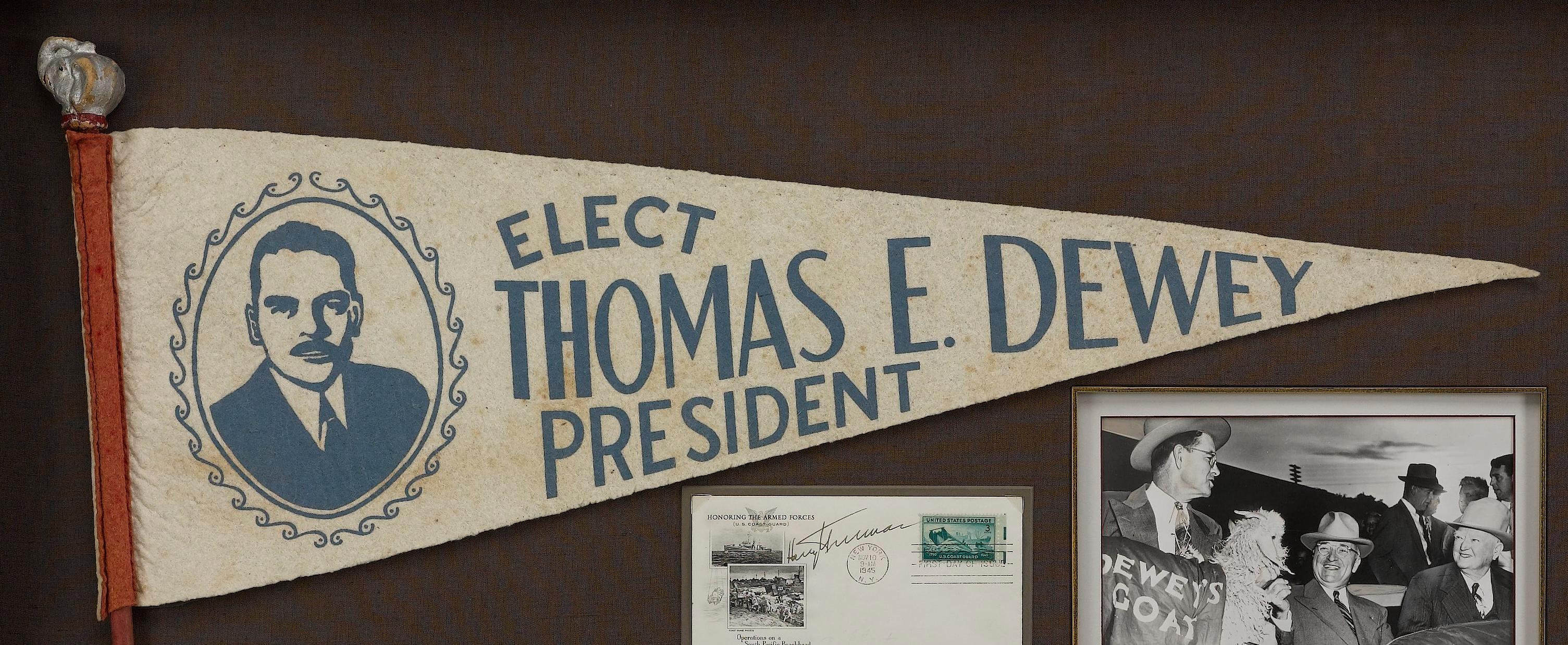 Américain Thomas Dewey & Harry Truman 1948 Presidential Election Campaign Collage en vente