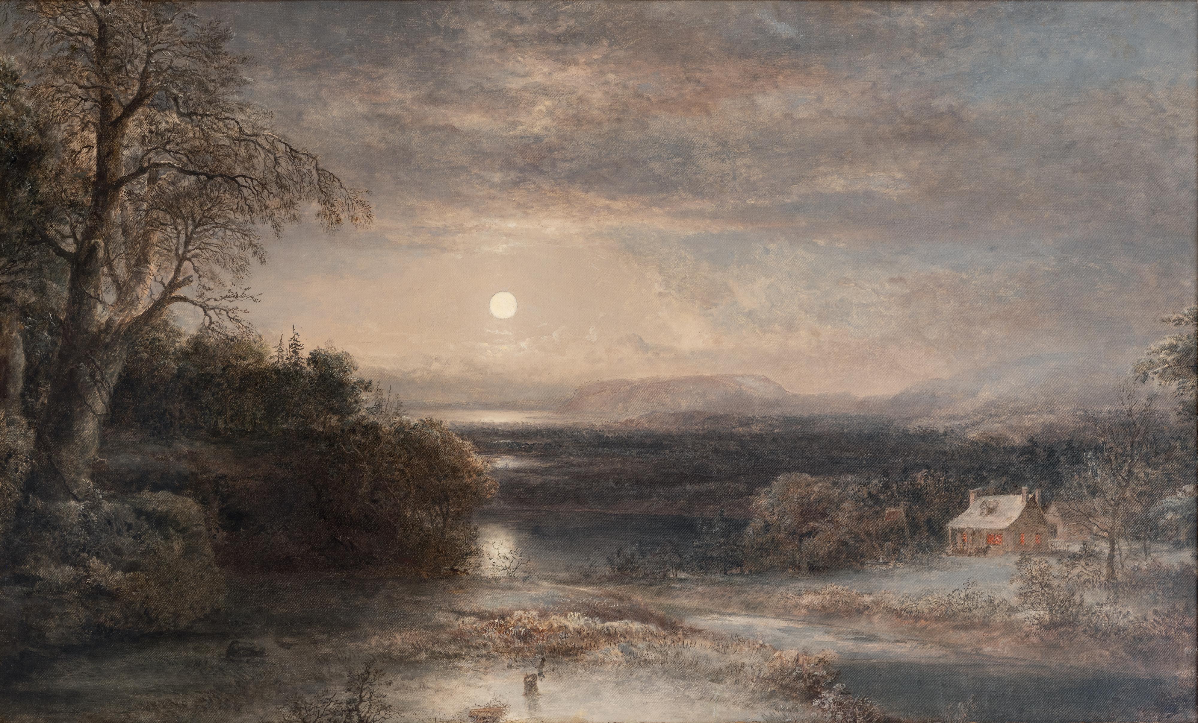 Thomas Doughty Landscape Painting - Evening on the Schuylkill