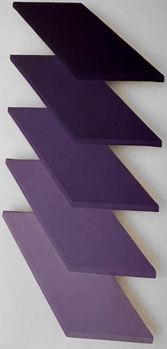 "Nineteen," Thomas Downing, Purple Washington Color School Design, Shaped Canvas