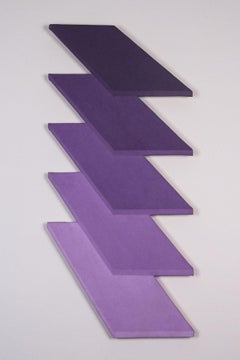 "Nineteen," Thomas Downing, Purple Washington Color School Design, Shaped Canvas