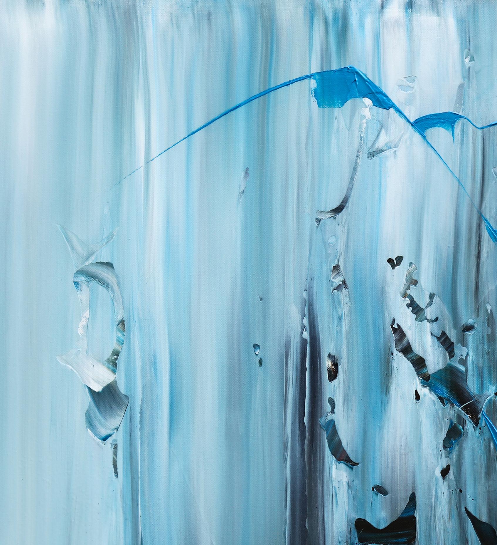 Ice And Water - Blue Abstract Painting by THOMAS EASLEY
