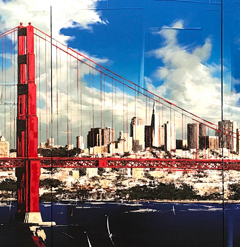 Thomas Easley - A Happy Day On The Golden Bay (Triptych), Painting 2017 For Sale 1