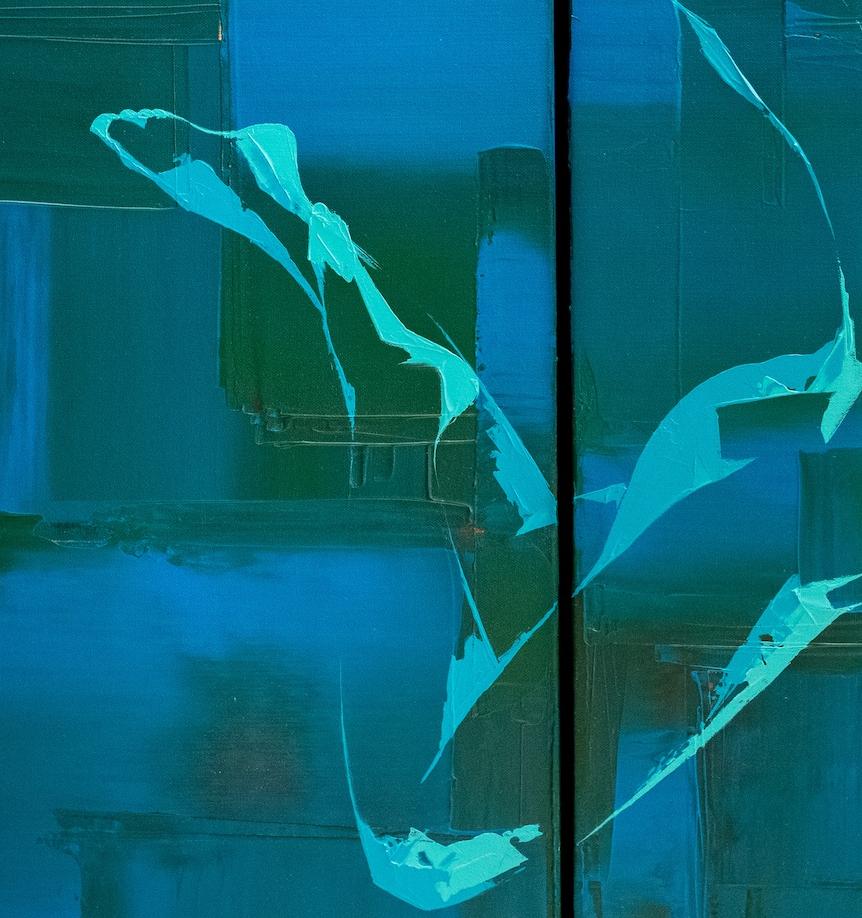 Thomas Easley - Libero (dittico), Pittura 2020 - Painting Astratto di THOMAS EASLEY