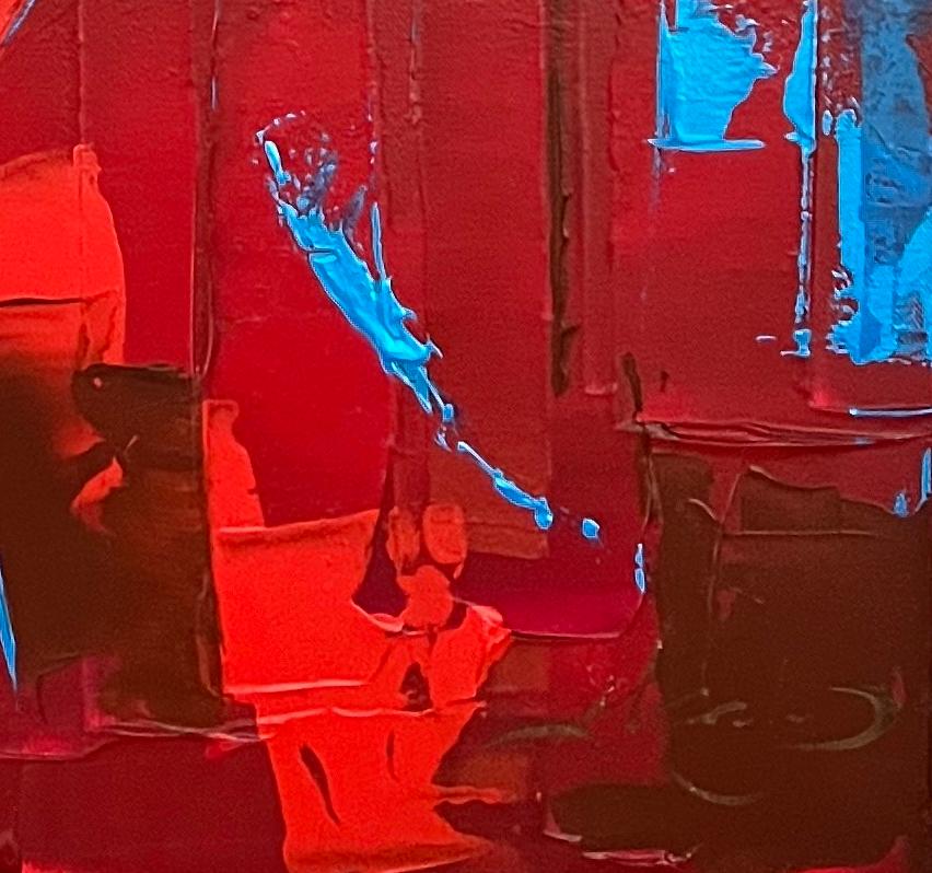Thomas Easley - Hidden In Plain Sight, Gemälde 2023 (Rot), Abstract Painting, von THOMAS EASLEY