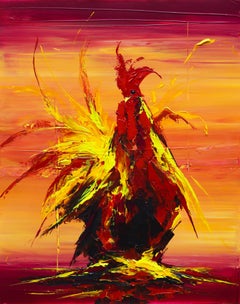 Hoga Hoda Walking The Dawn, peinture de Thomas Easley - 2023