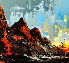 Thomas Easley - Sunset On Finger Lake, Painting 2002