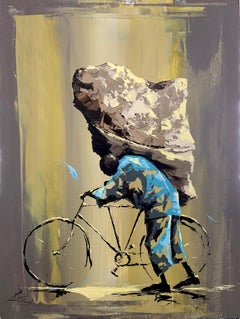 Thomas Easley - L'uomo della bicicletta, Pittura 2018