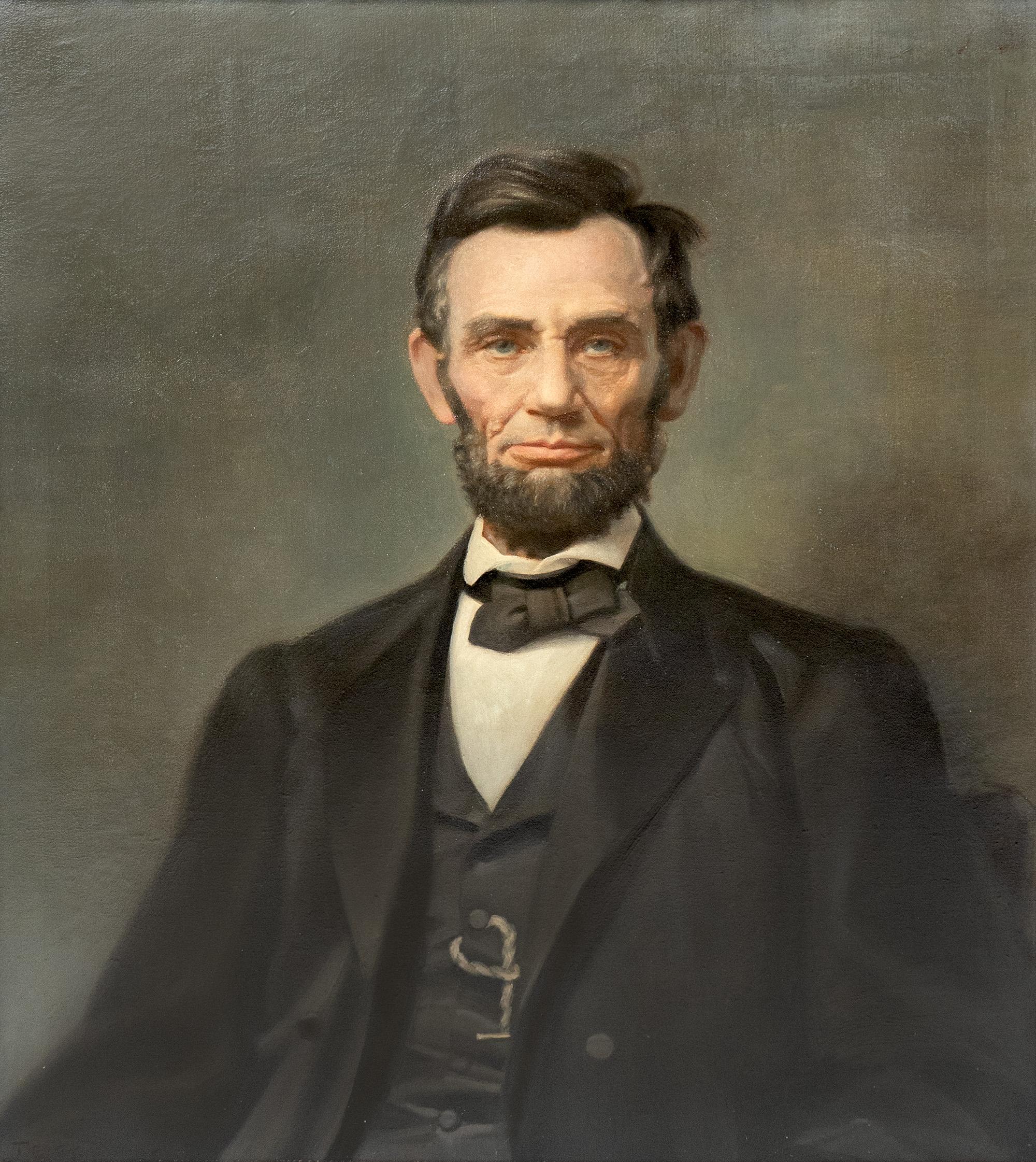 Portrait of Lincoln - Painting by Thomas Edgar Stephens