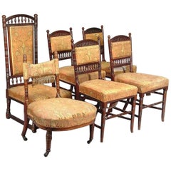 Thomas Edward Collcutt, Collinson & Lock A Six-Piece Rosewood Drawing Room Suite