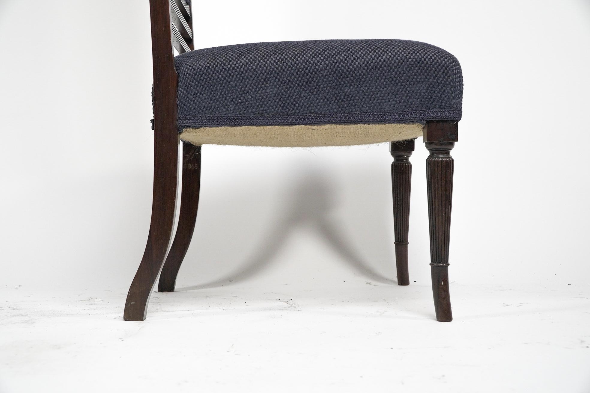Thomas Edward Collcutt for Collinson & Lock. Aesthetic Movement high back chair. For Sale 4