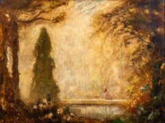 Un jardín encantado al atardecer, siglo XIX  por Thomas Edwin MOSTYN (1864-1930)