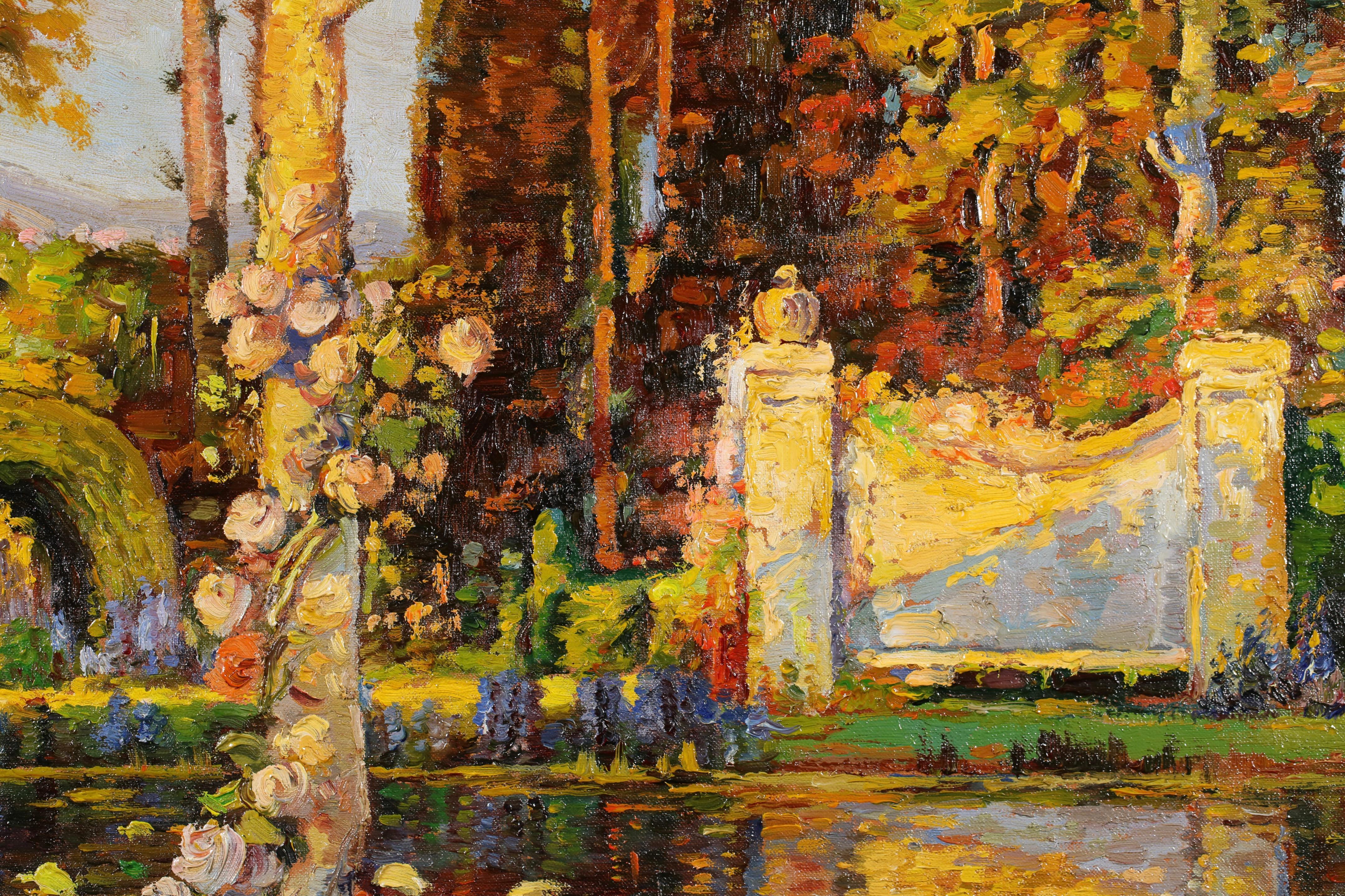 Bailando junto al lago - Figuras románticas en paisaje Óleo de Thomas Edwin Mostyn en venta 9