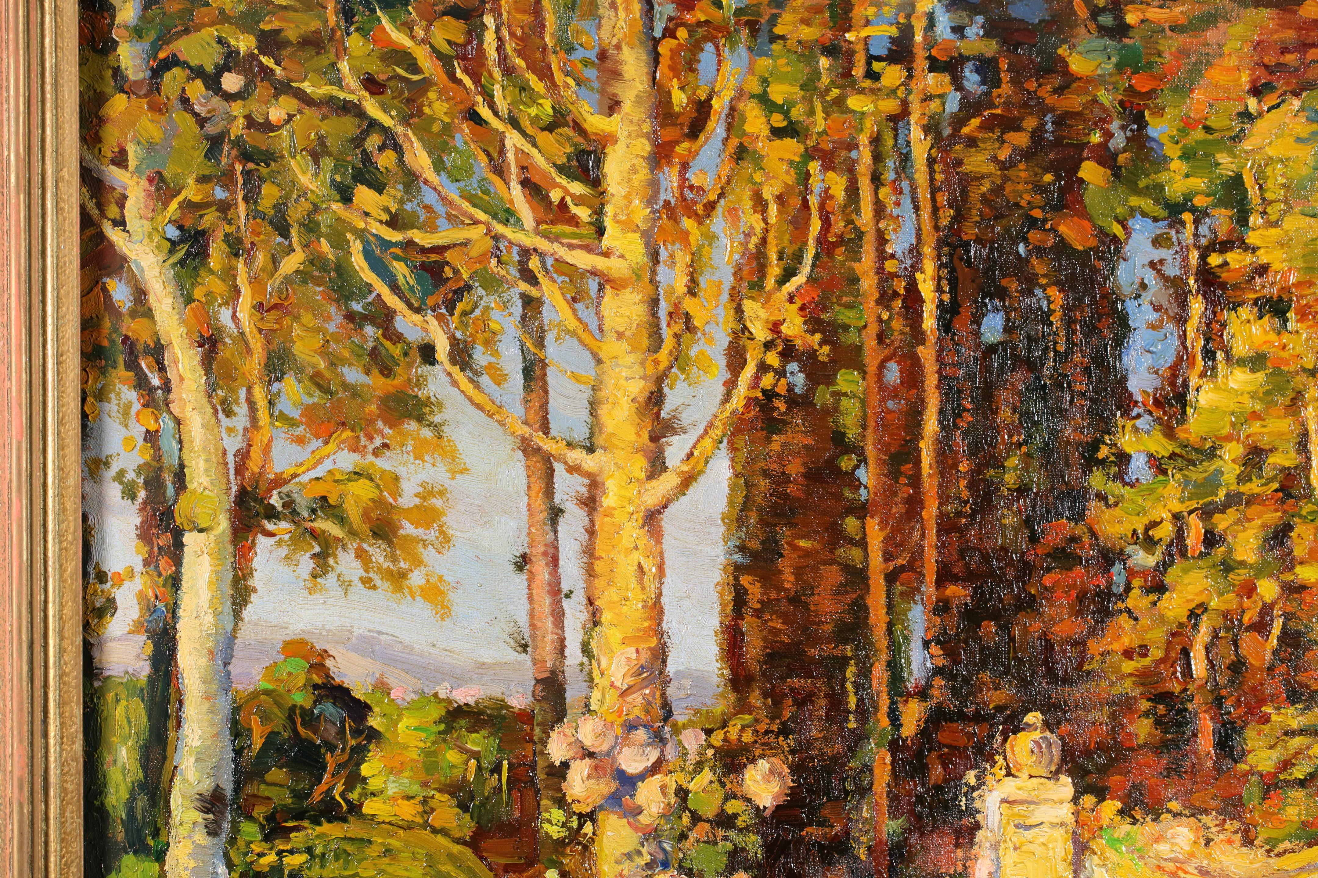 Bailando junto al lago - Figuras románticas en paisaje Óleo de Thomas Edwin Mostyn en venta 2