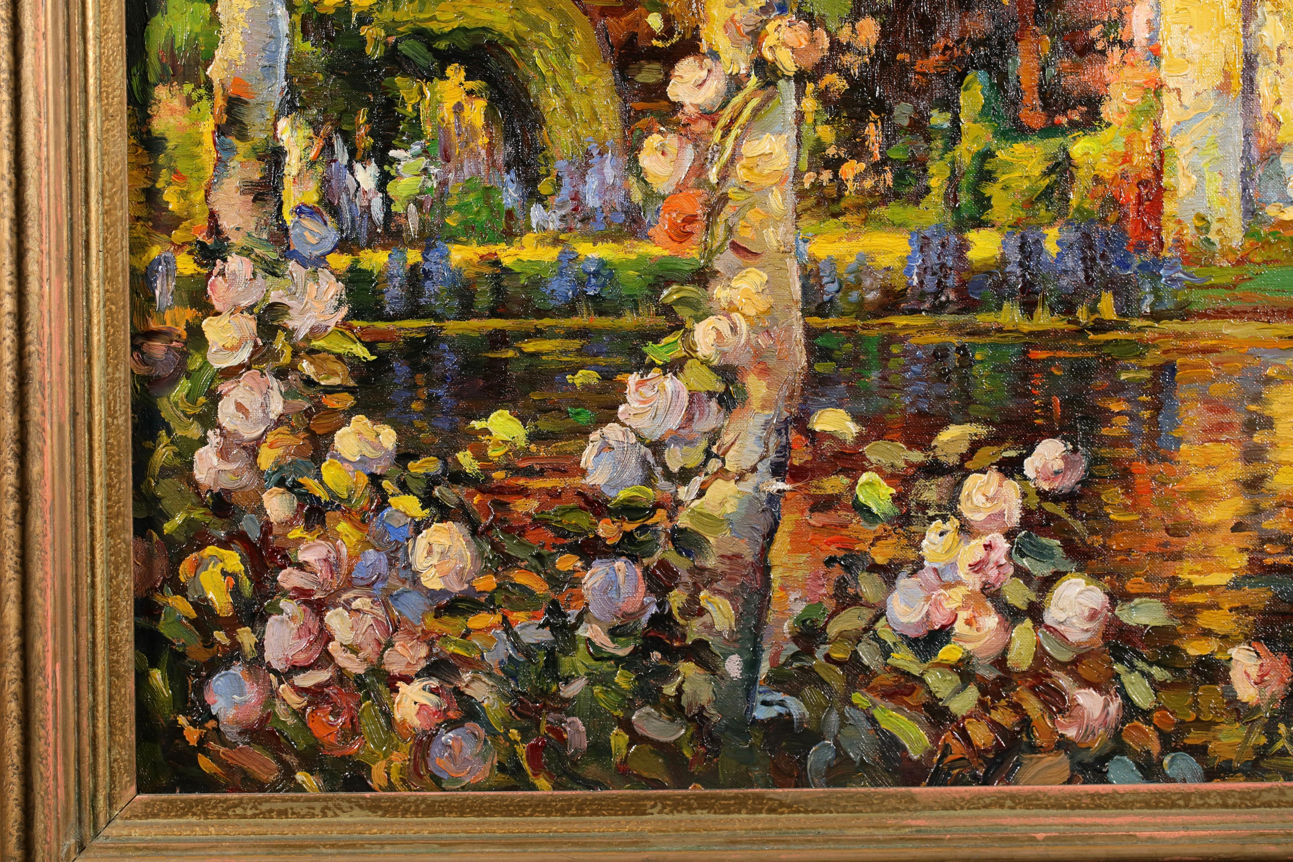 Bailando junto al lago - Figuras románticas en paisaje Óleo de Thomas Edwin Mostyn en venta 7