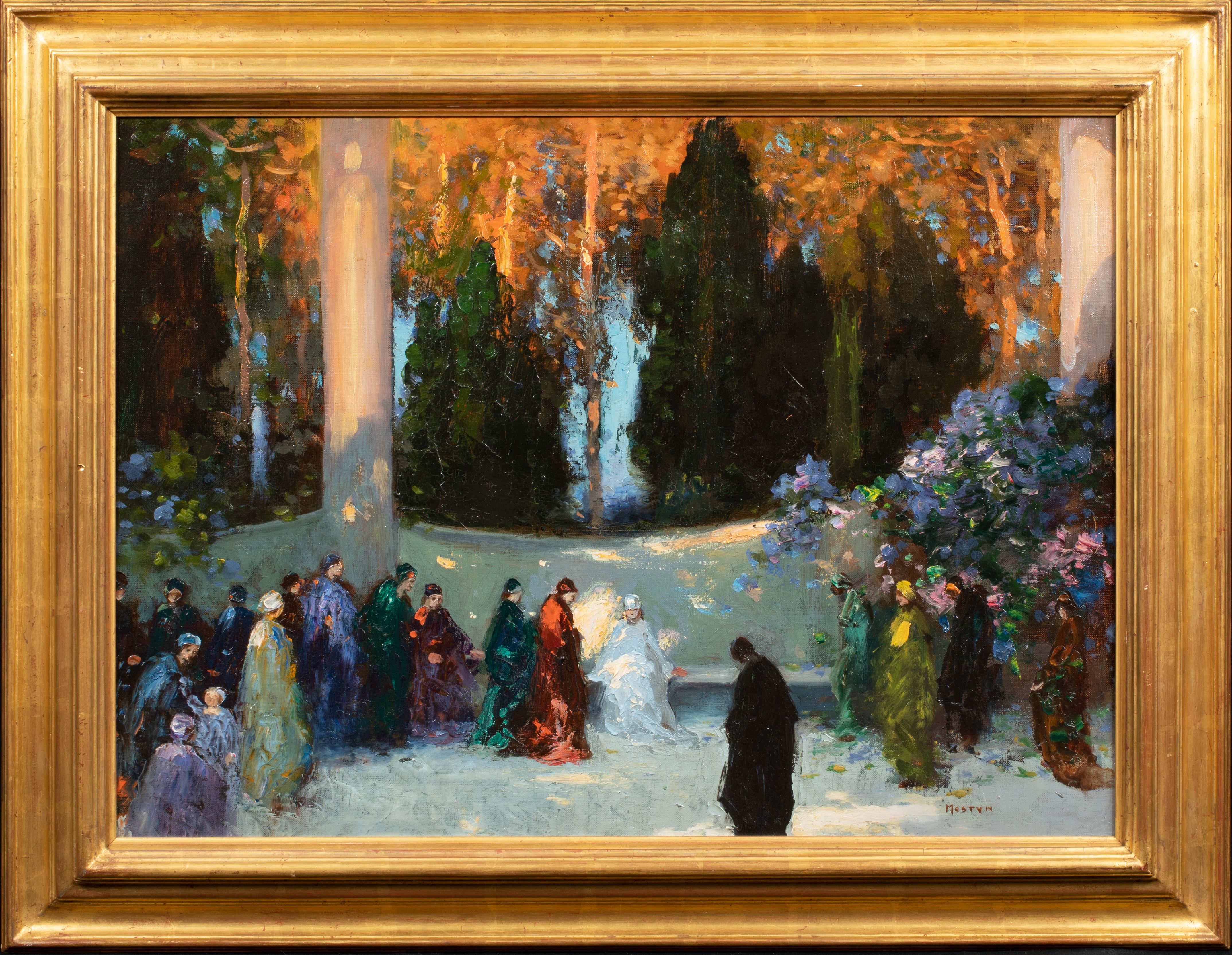 Thomas Edwin Mostyn Landscape Painting - The Audience, circa 1900