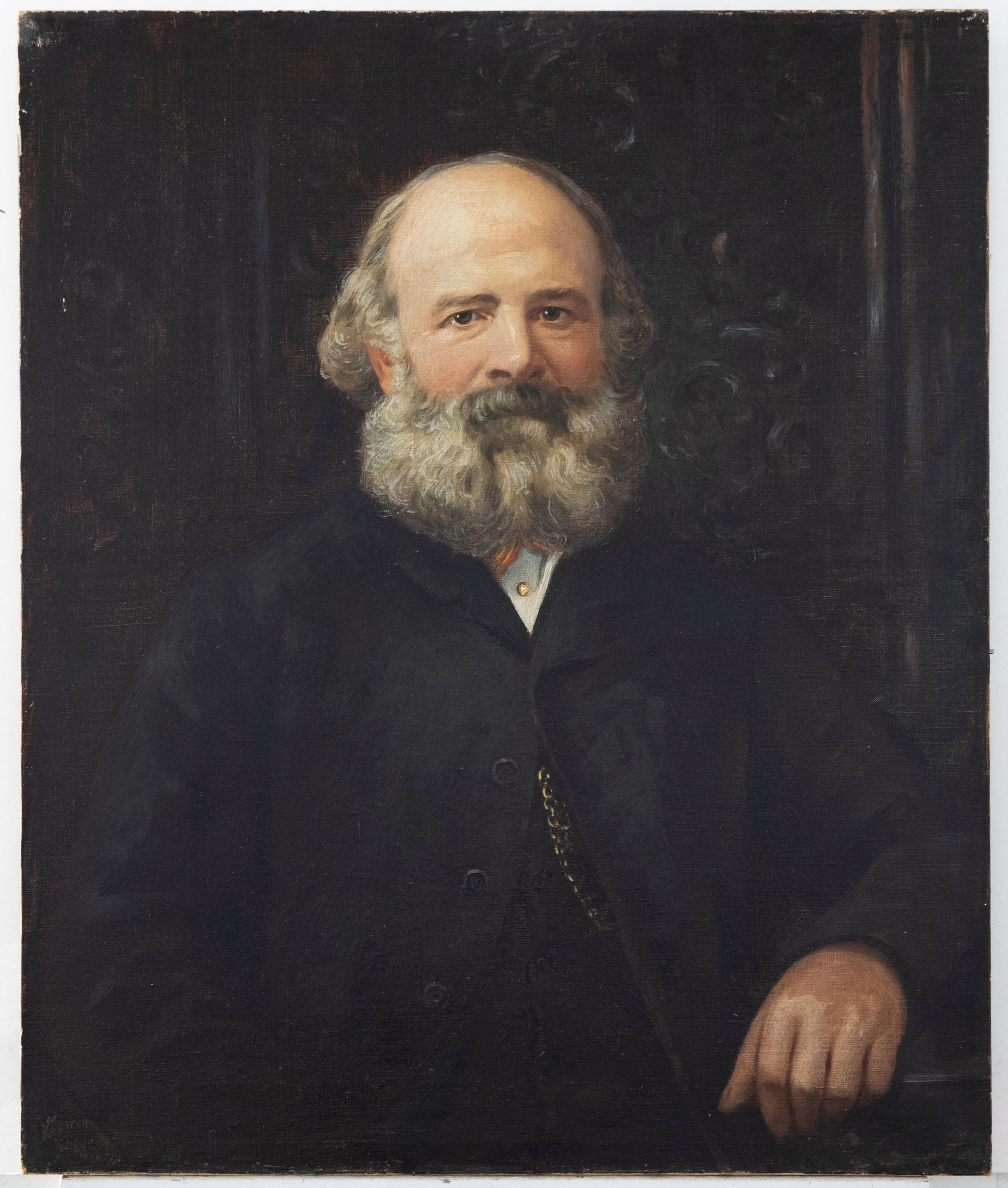 Thomas Edwin Mostyn (1864-1930) - Late 19th Century Oil, Victorian Gentleman For Sale 3