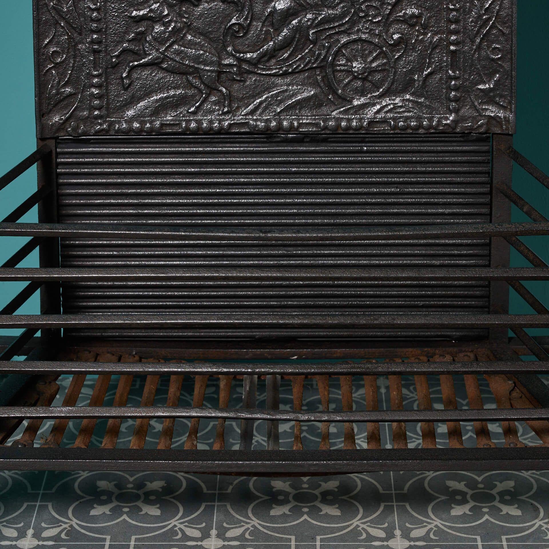 English Thomas Elsley (1882-1905) Jacobean Style Iron Fire Grate For Sale
