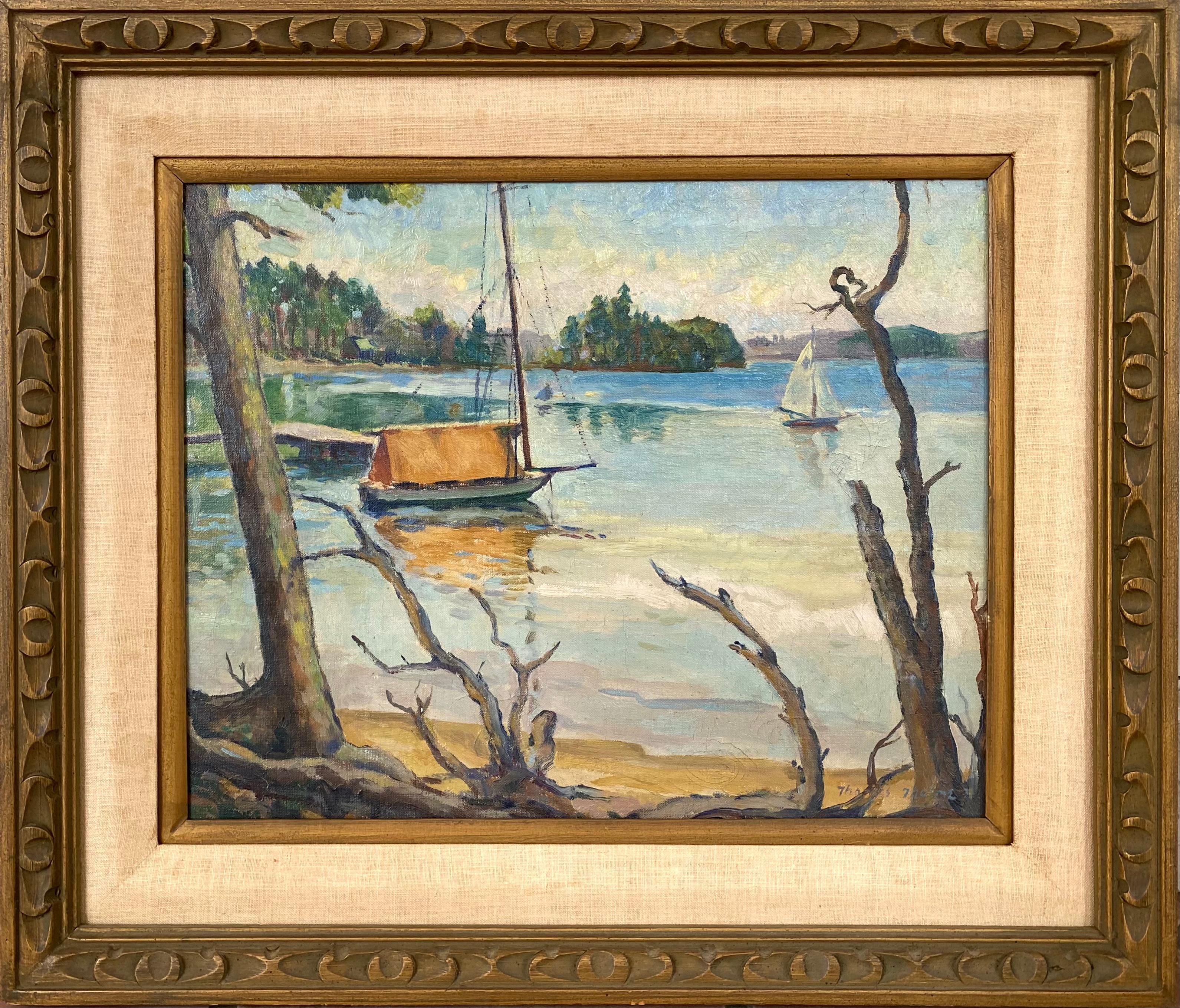 “Sebago Lake, Maine” - Painting by Thomas Elston Thorne