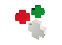 Thomas Eriksson Cross Cabinet in White Glossy Metal for Cappellini