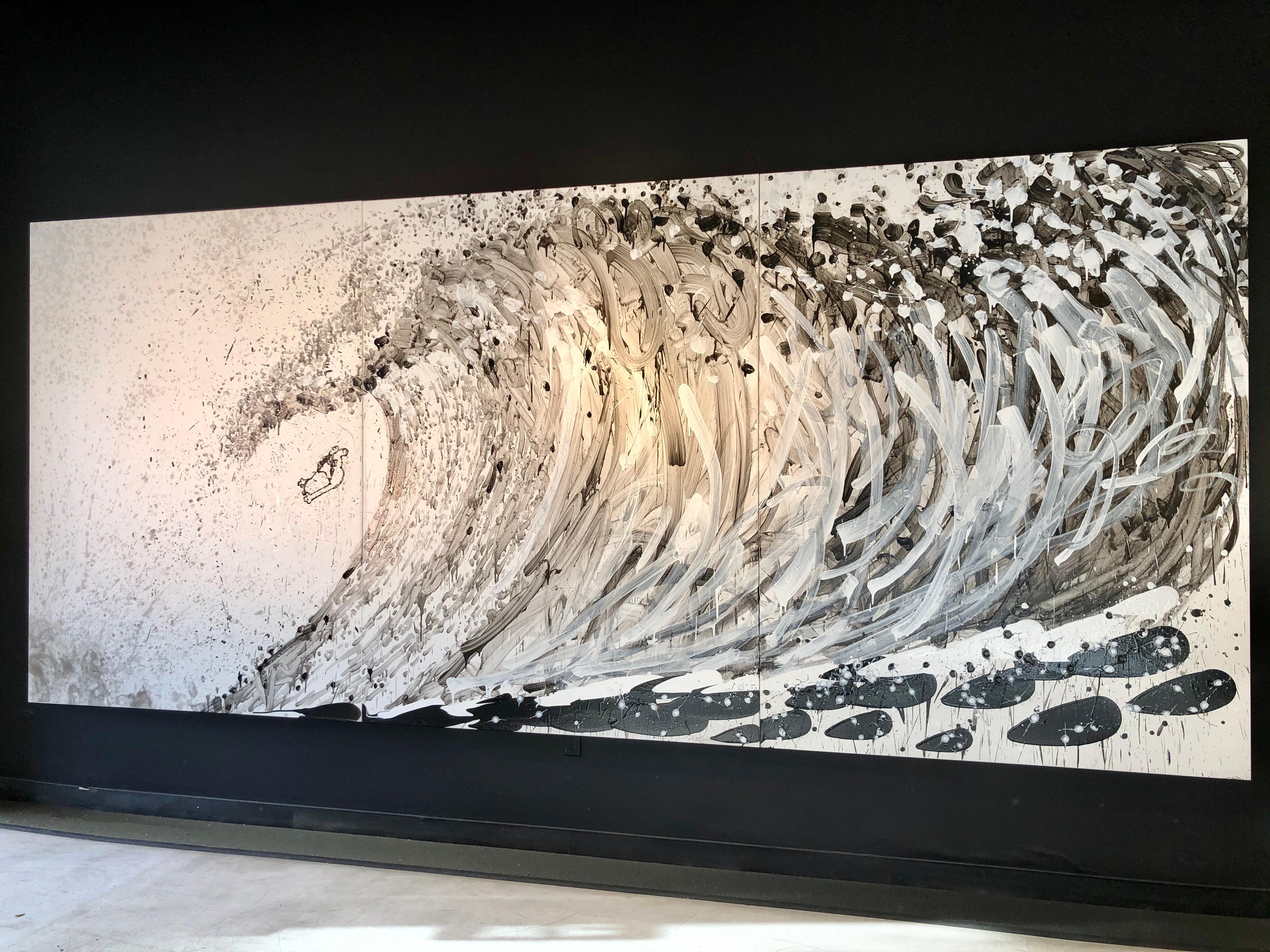 Surfing With Franz and Willem - Painting by Thomas Everhart