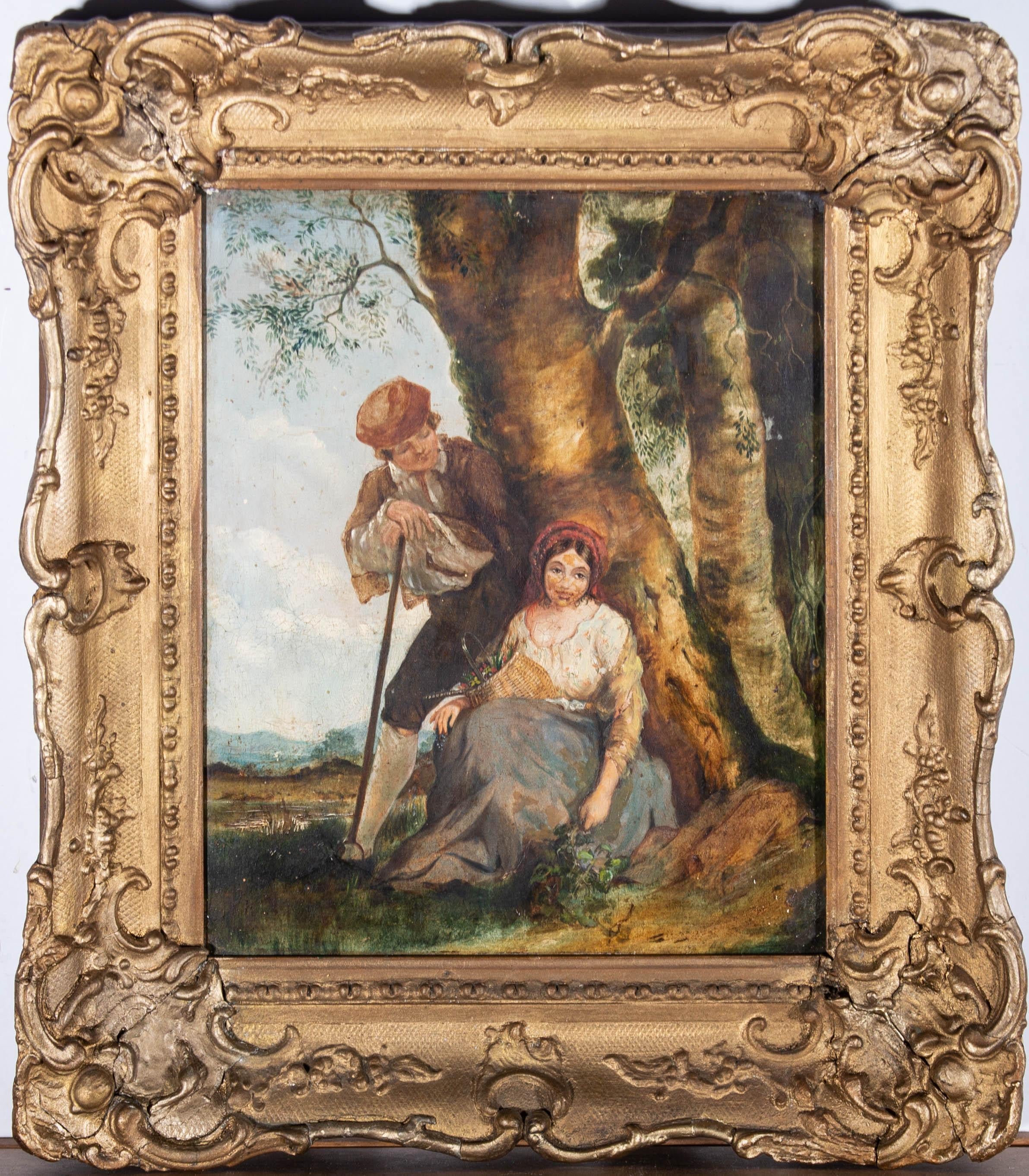 Circle of Thomas Faed - Mid 19th Century Oil, An Admirer For Sale at 1stDibs