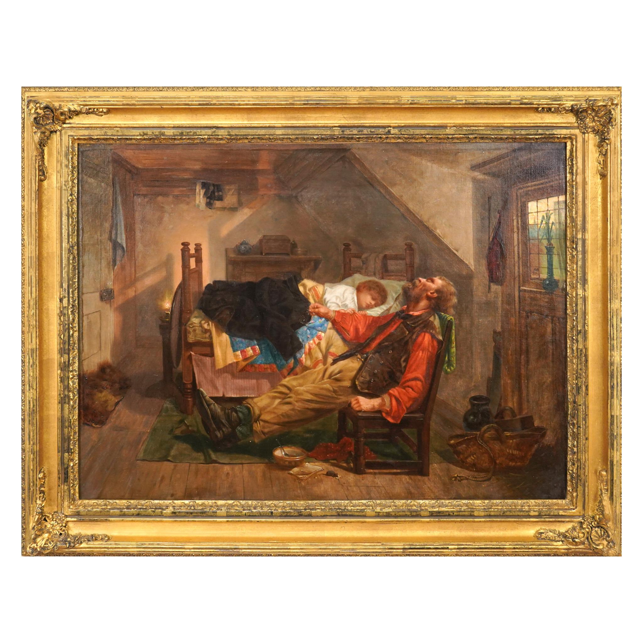 Thomas Faed Interior Painting - Worn Out