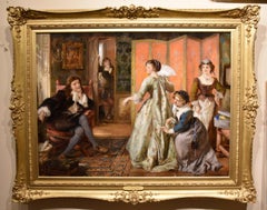 Pittura a olio di Thomas Thomas Marshall "La signora Pepys adotta l'ultima moda".