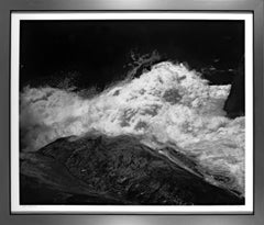 Vintage Nature Photography Achromatic Black and White Landscape Water Rapids Cali Signed