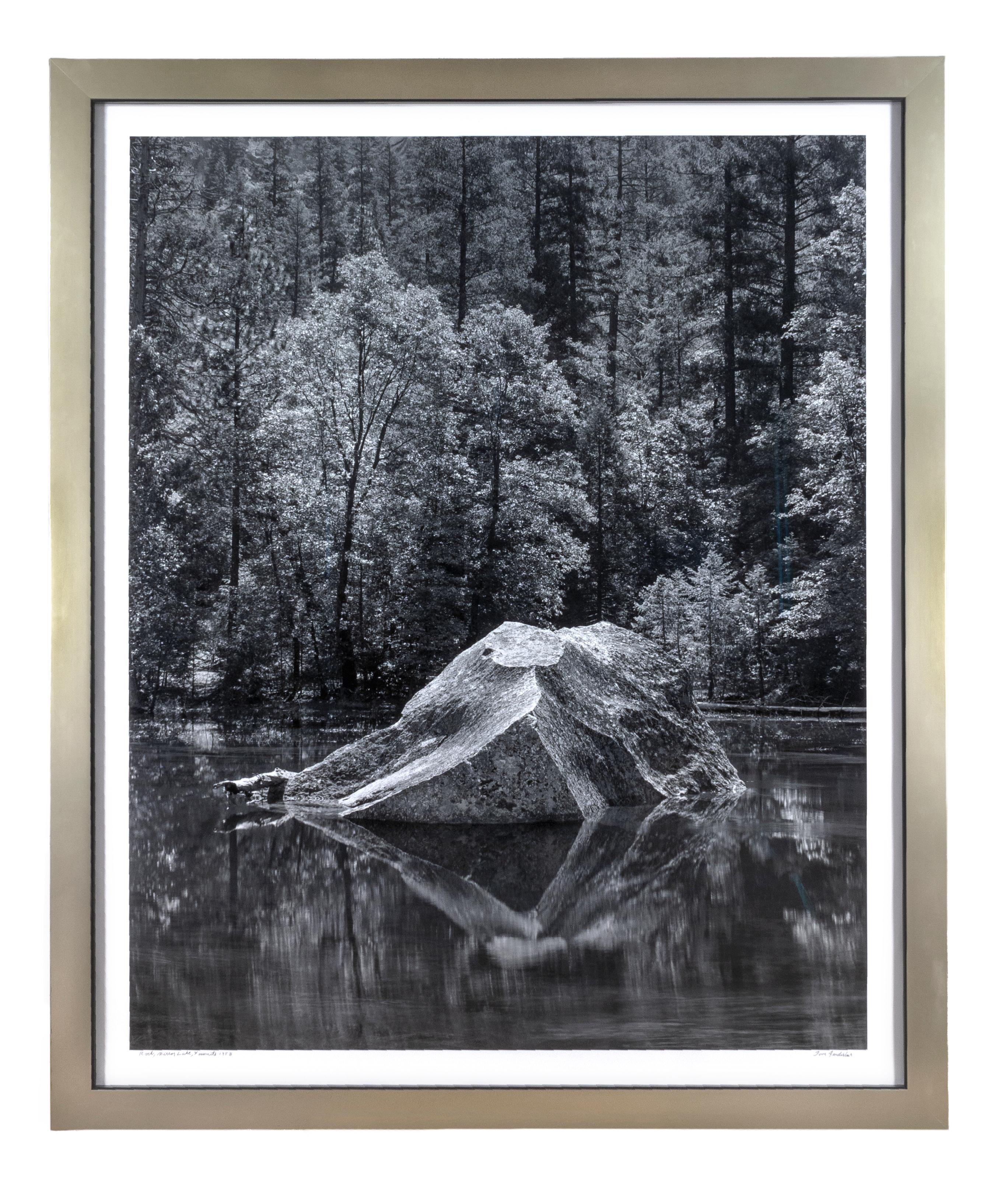 Thomas Ferderbar Landscape Photograph - "Rock, Mirror Lake, CA (Yosemite), " Photograph signed by Tom Ferderbar