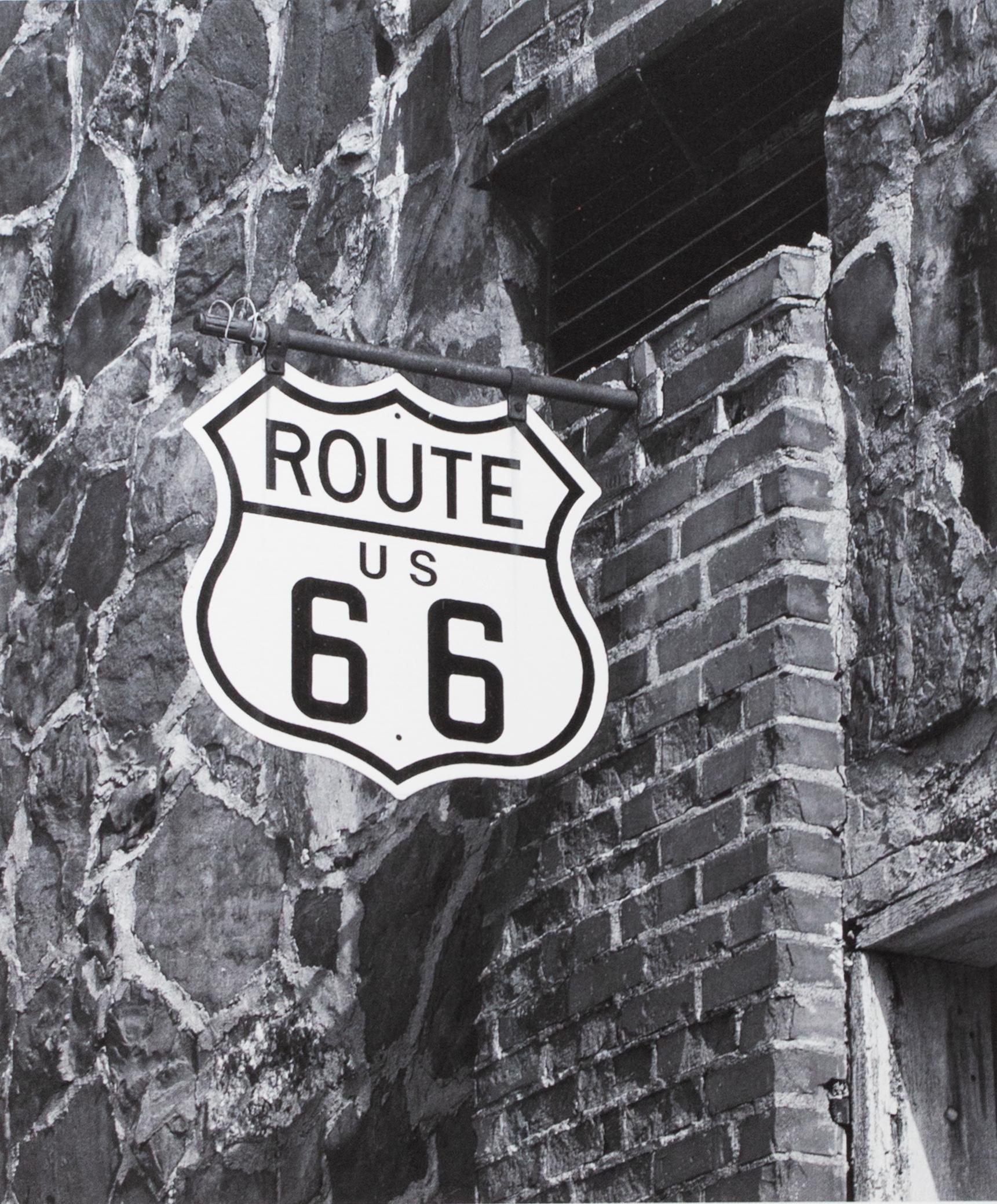 'Route 66 Missouri: Former Antique Shop Sign, Phelps' photograph by T. Ferderbar - Photograph by Thomas Ferderbar