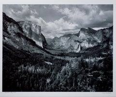 Vintage "Yosemite Valley, " black and white photograph by Thomas Ferderbar