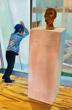 De costa a costa - Pintura al óleo figurativa contemporánea