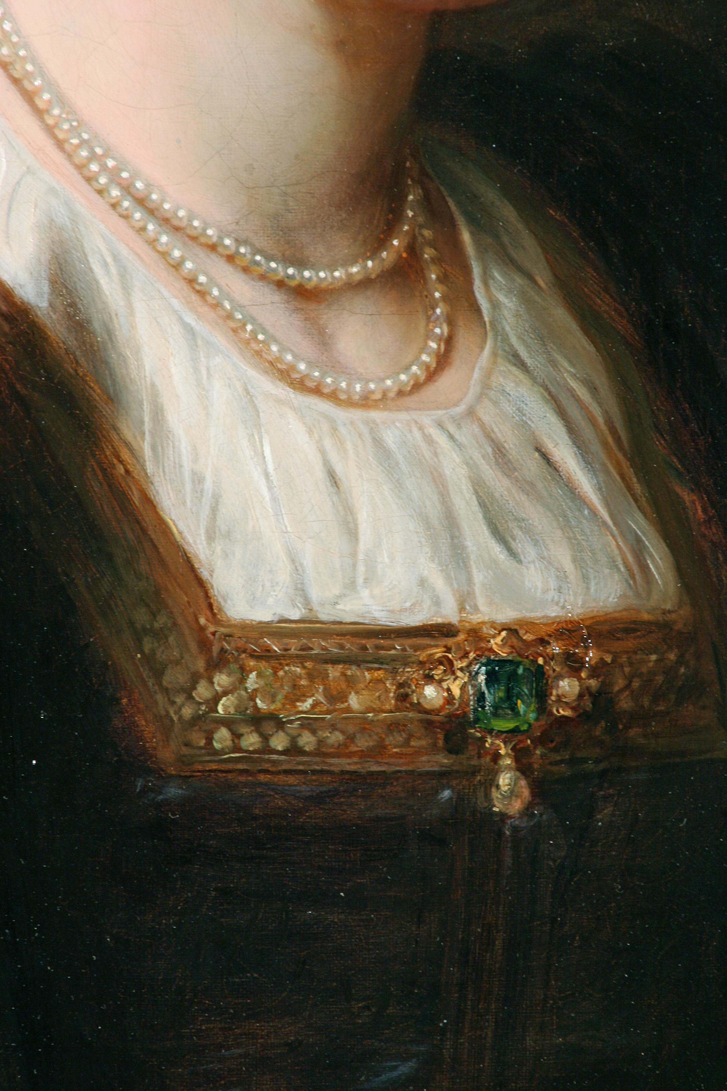 Olivia Unveiling to Viola (aus Twelfth Night) (Akademisch), Painting, von Thomas Francis Dicksee