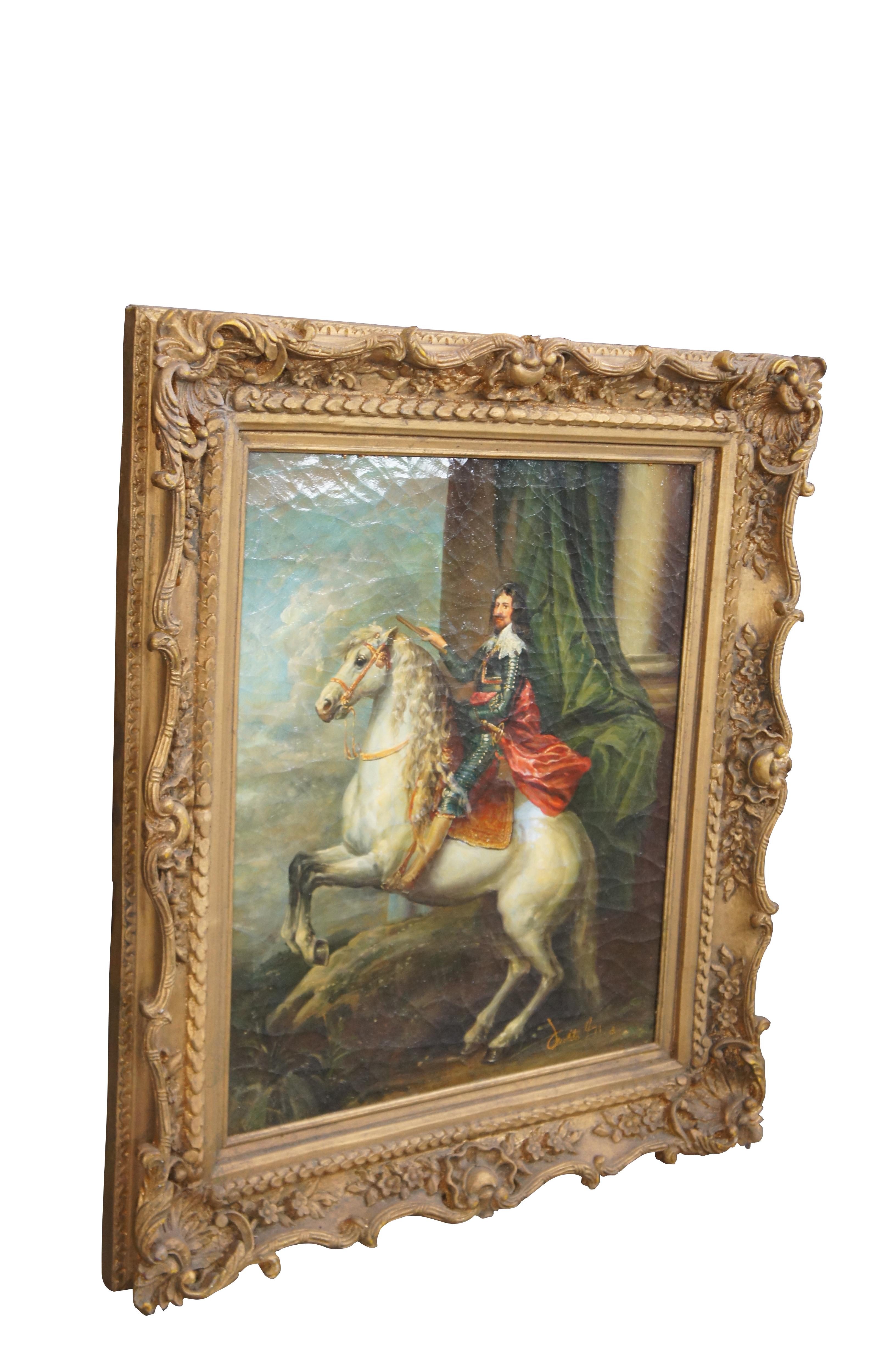 Late 20th century oil painting on linen after 