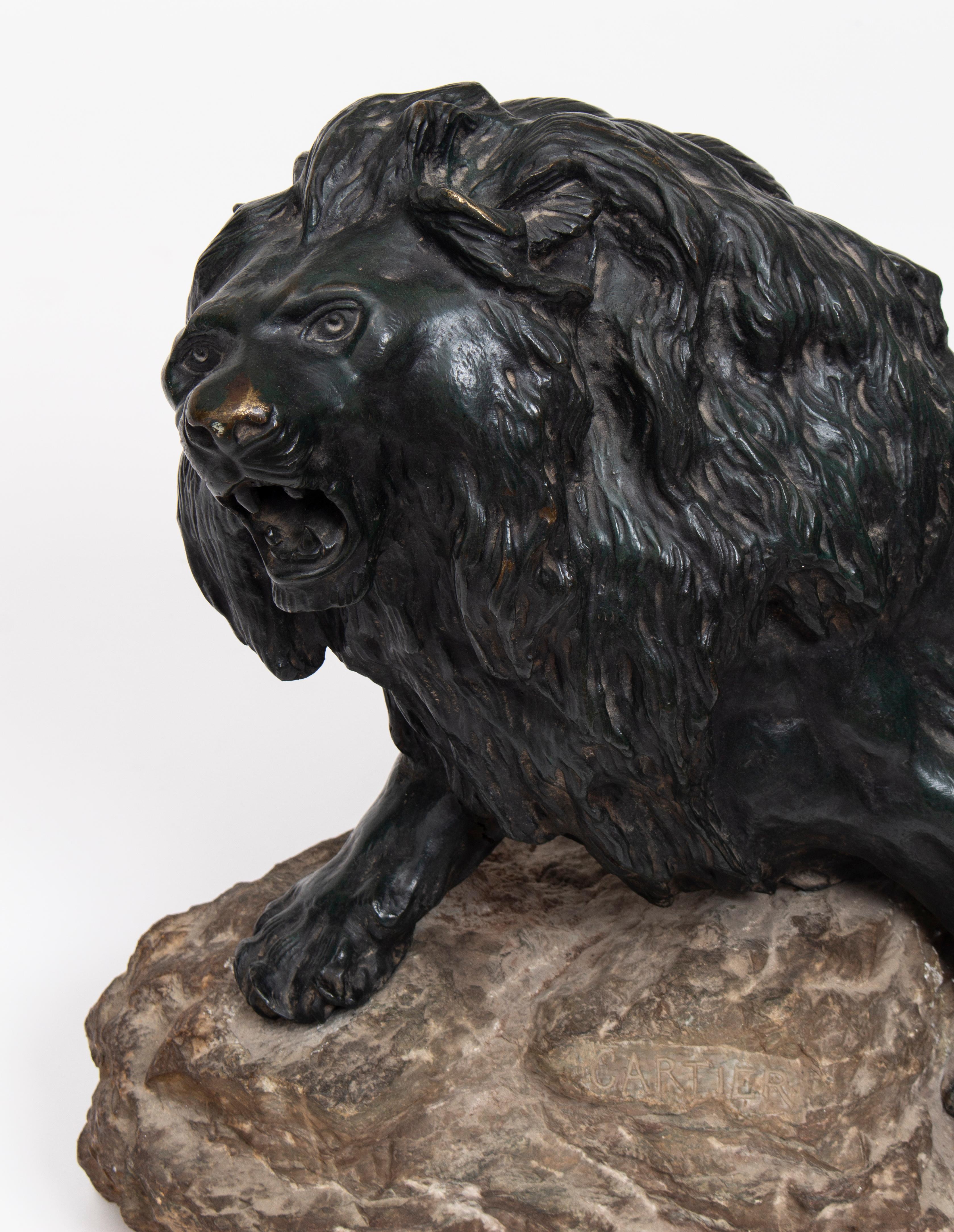 Thomas François Cartier, born on January 3, 1879, in Marseille, France, and passing away on December 27, 1943, was a notable French sculptor celebrated for his masterful depictions of animals, particularly lions. His artistic prowess lay in his
