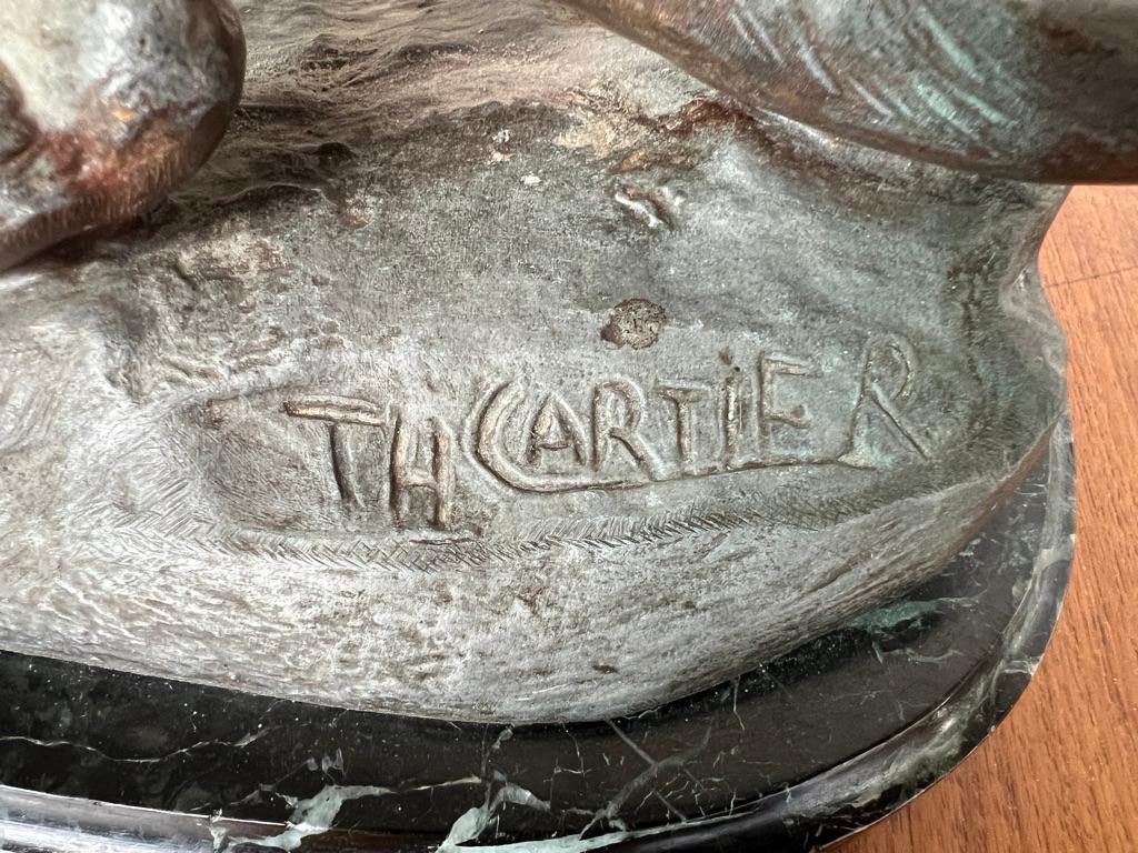 Inizio XX secolo Thomas Francois-Cartier (Marsiglia 1879 - Parigi 1943). pantera riccia in bronzo