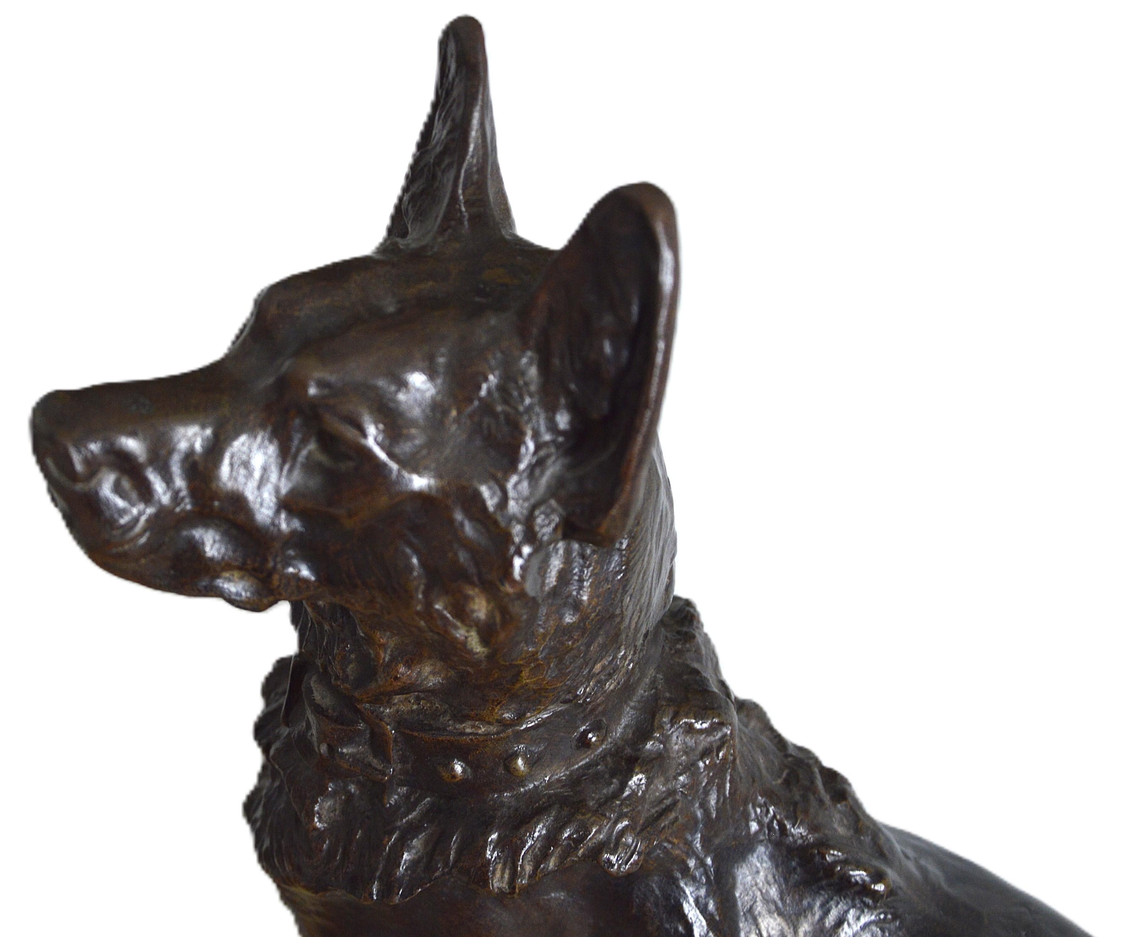 Chien de berger allemand par Thomas Cartier 20e siècle en vente 2