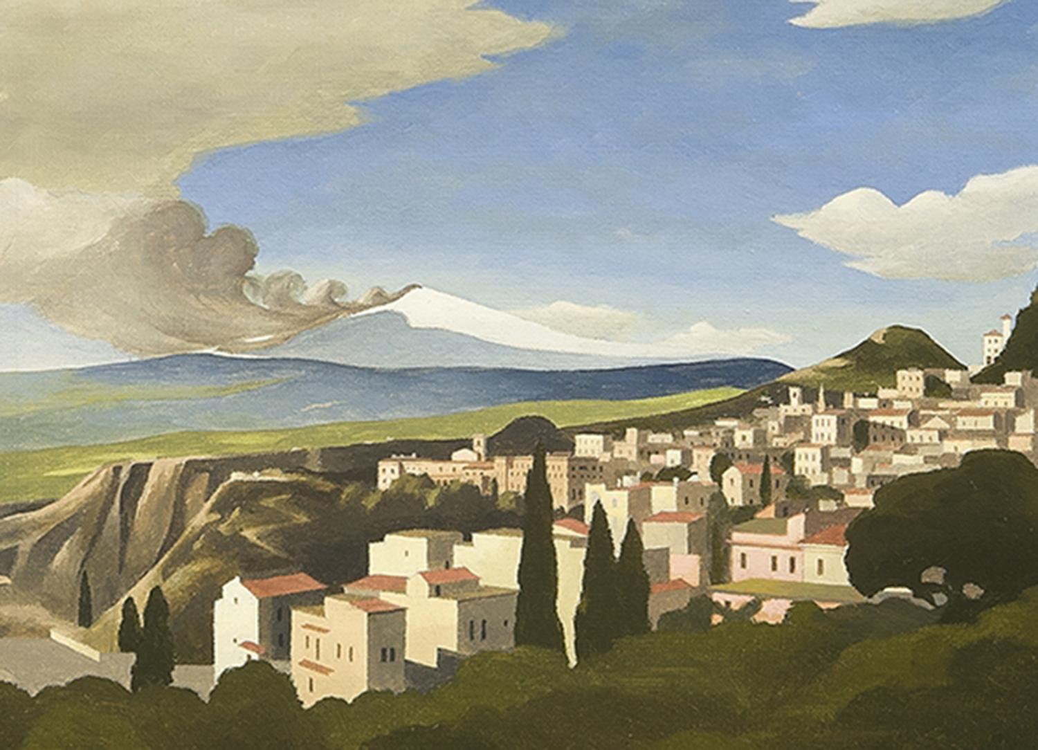 Mt. Etna from Taormina - Painting by Thomas Fransioli