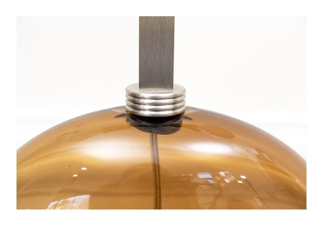 Luna-Lampe aus Muranoglas in Tabakglas von Thomas Fuchs im Zustand „Gut“ im Angebot in Bridgeport, CT