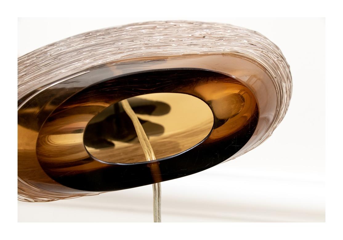 Luna-Lampe aus Muranoglas in Tabakglas von Thomas Fuchs (Glaskunst) im Angebot