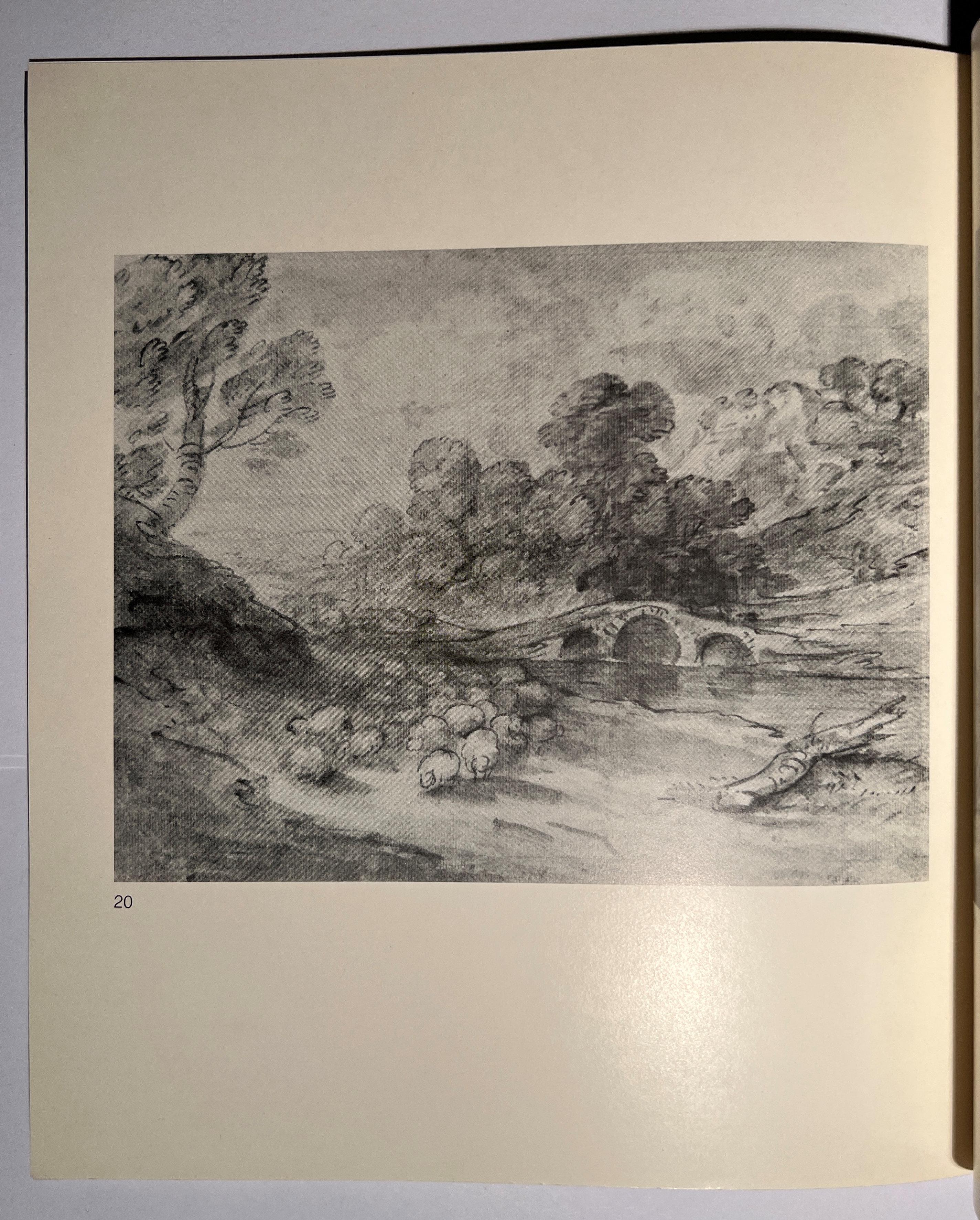 British Thomas Gainsborough Framed Landscape Drawing For Sale