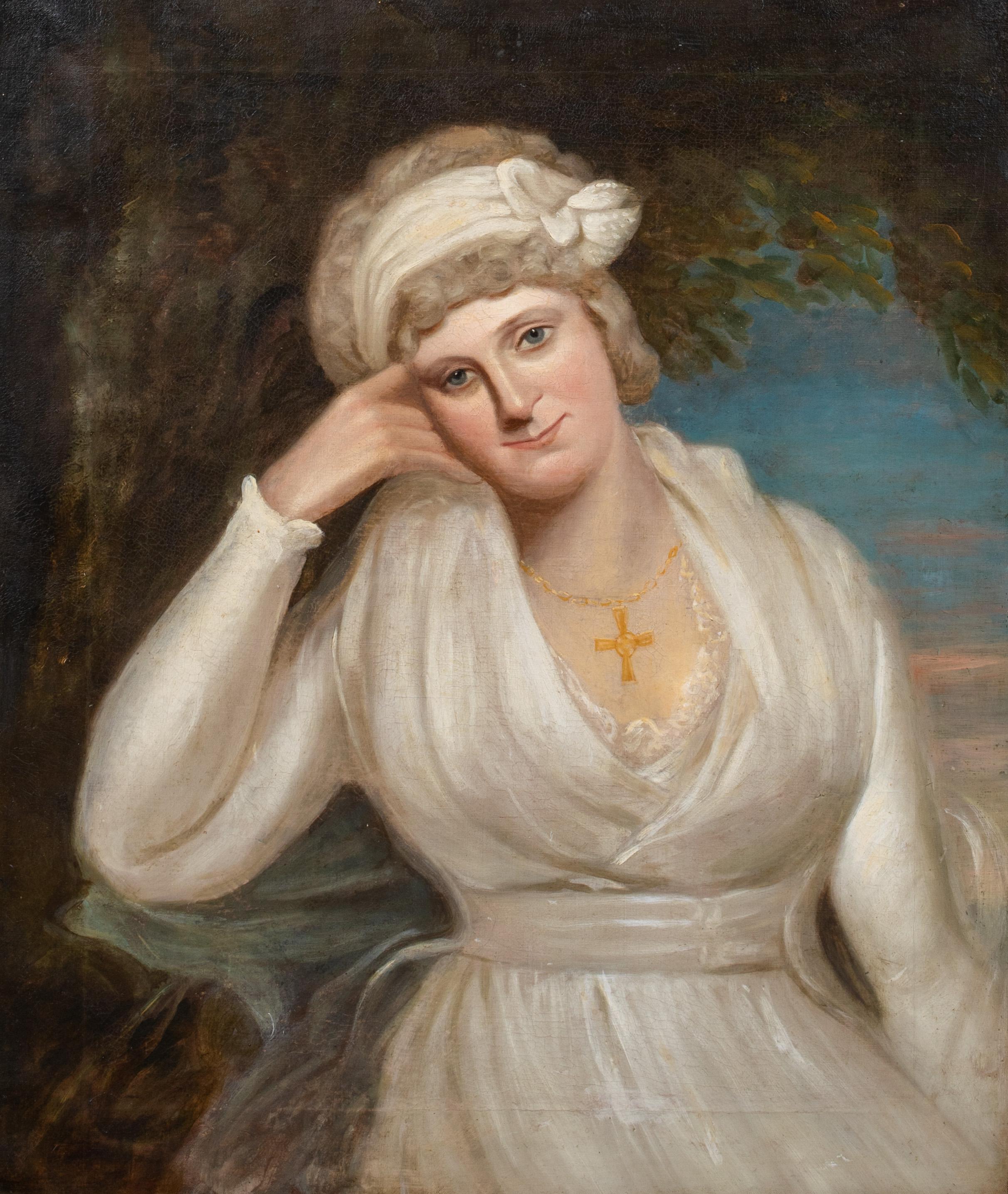 Portrait de Mme Cockerell (Frances Jackson), nièce de Samuel Pepys, 18ème siècle - Marron Portrait Painting par Thomas Gainsborough