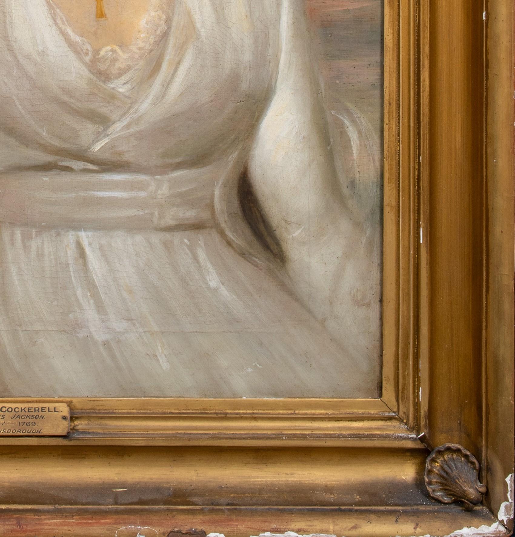 Portrait Mrs. Cockerell (Frances Jackson) Nièce de Samuel Pepys, 18ème siècle

cercle de Thomas GAINSBOROUGH

Grand portrait du XVIIIe siècle de Mme Cockerell (née Jackson), petite nièce du diariste Samuel Pepys, huile sur toile. Qualité et état