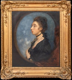 Antique Portrait Of The Artists Daughter "Margaret Gainsborough", 18th Century 