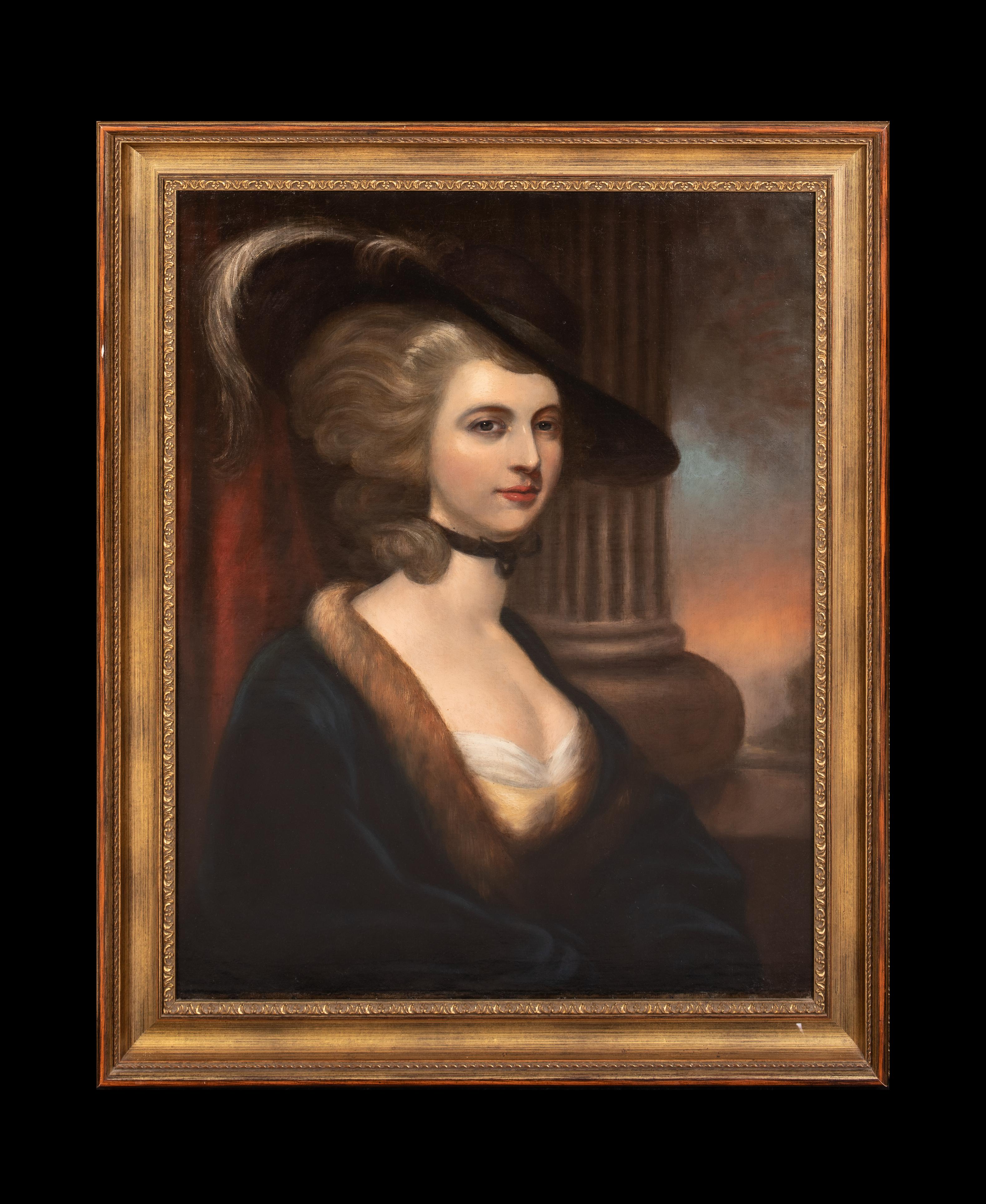 Portrait The Honourable Mrs Charlotte Gunning, 18th Century  - Painting by Thomas Gainsborough