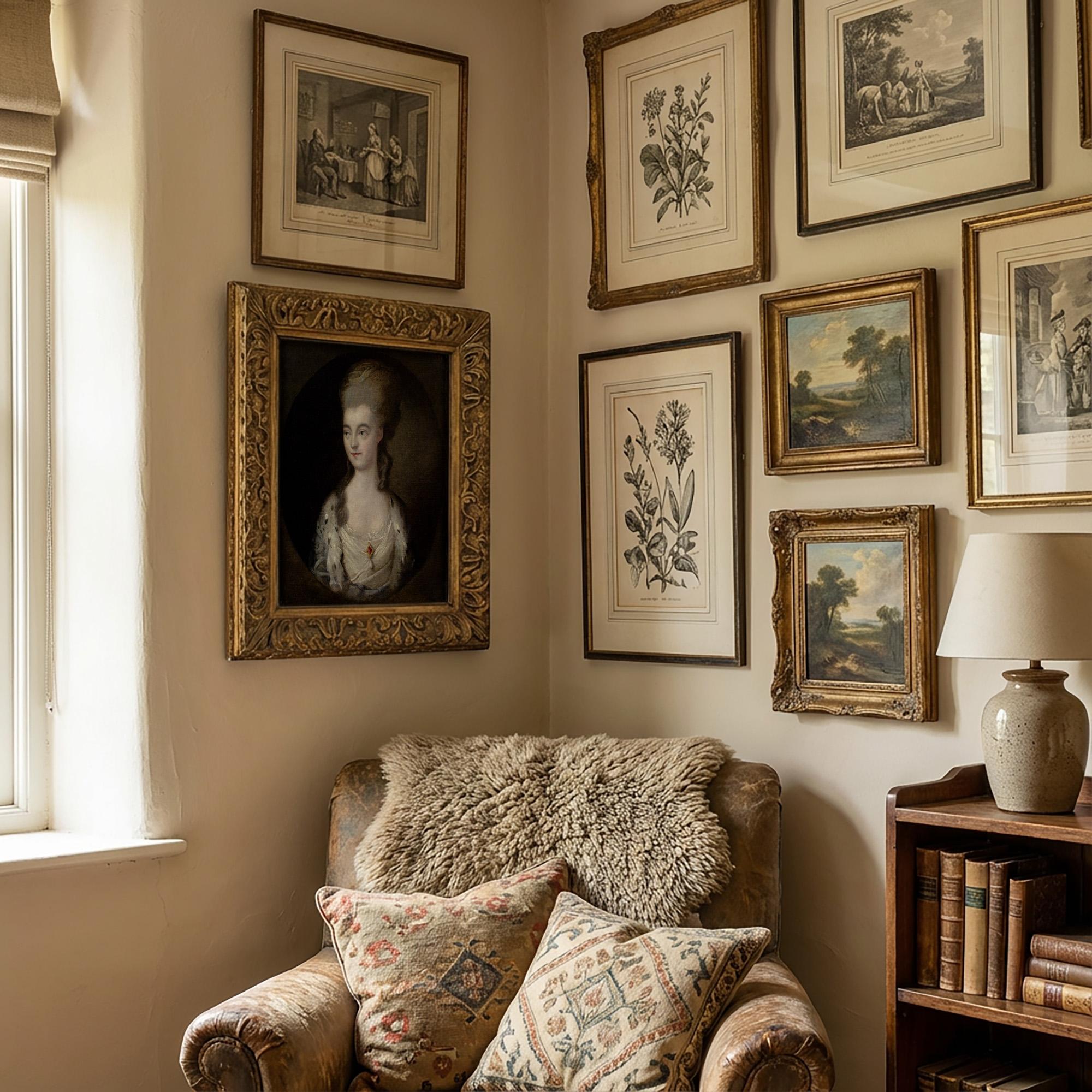 Thomas Gainsborough (Gründer), Porträt von Miss Sparrow im Angebot 1