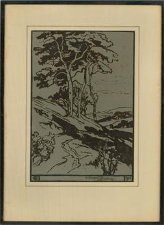 Thomas Gedge Cheeseman (b.1857) - 1925 Woodblock, Winding Path