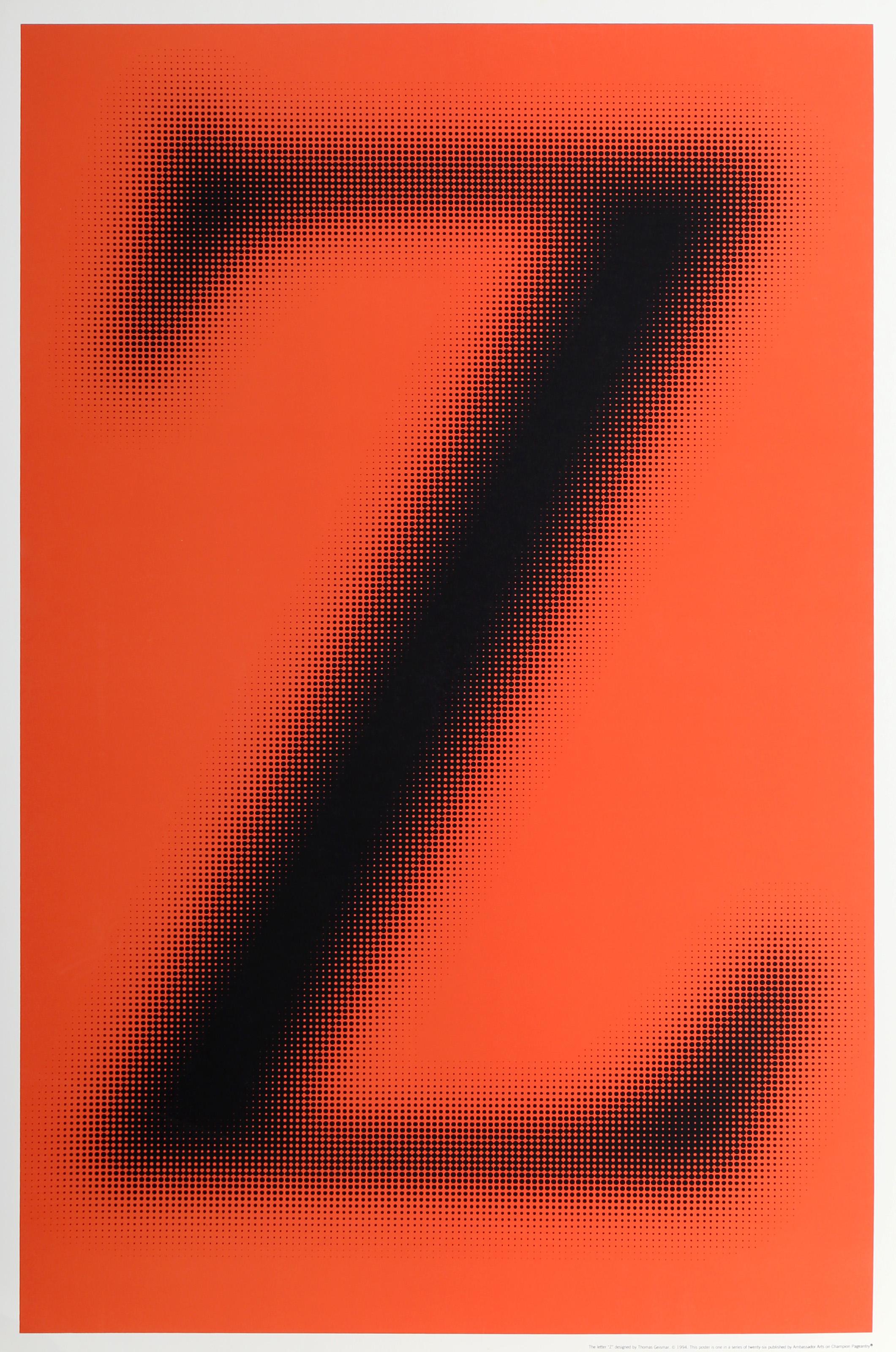 The Letter Z, Pop Art Screenprint by Thomas Geismar
