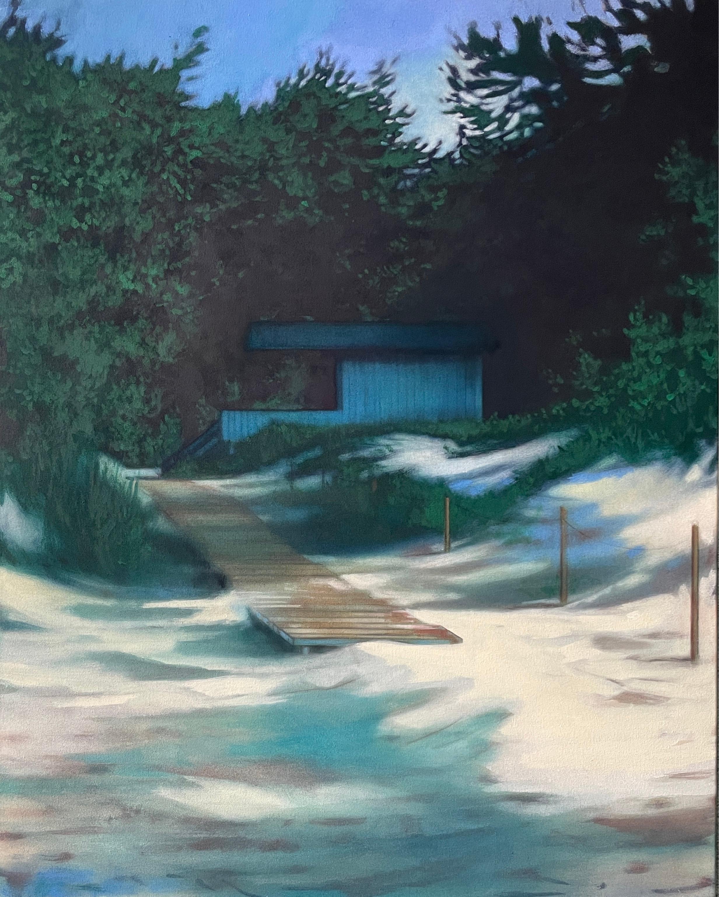 Landscape Painting de Thomas Geyer - Por las dunas de noche