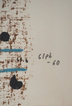 Art Brut : Totem - Original lithograph, Signed